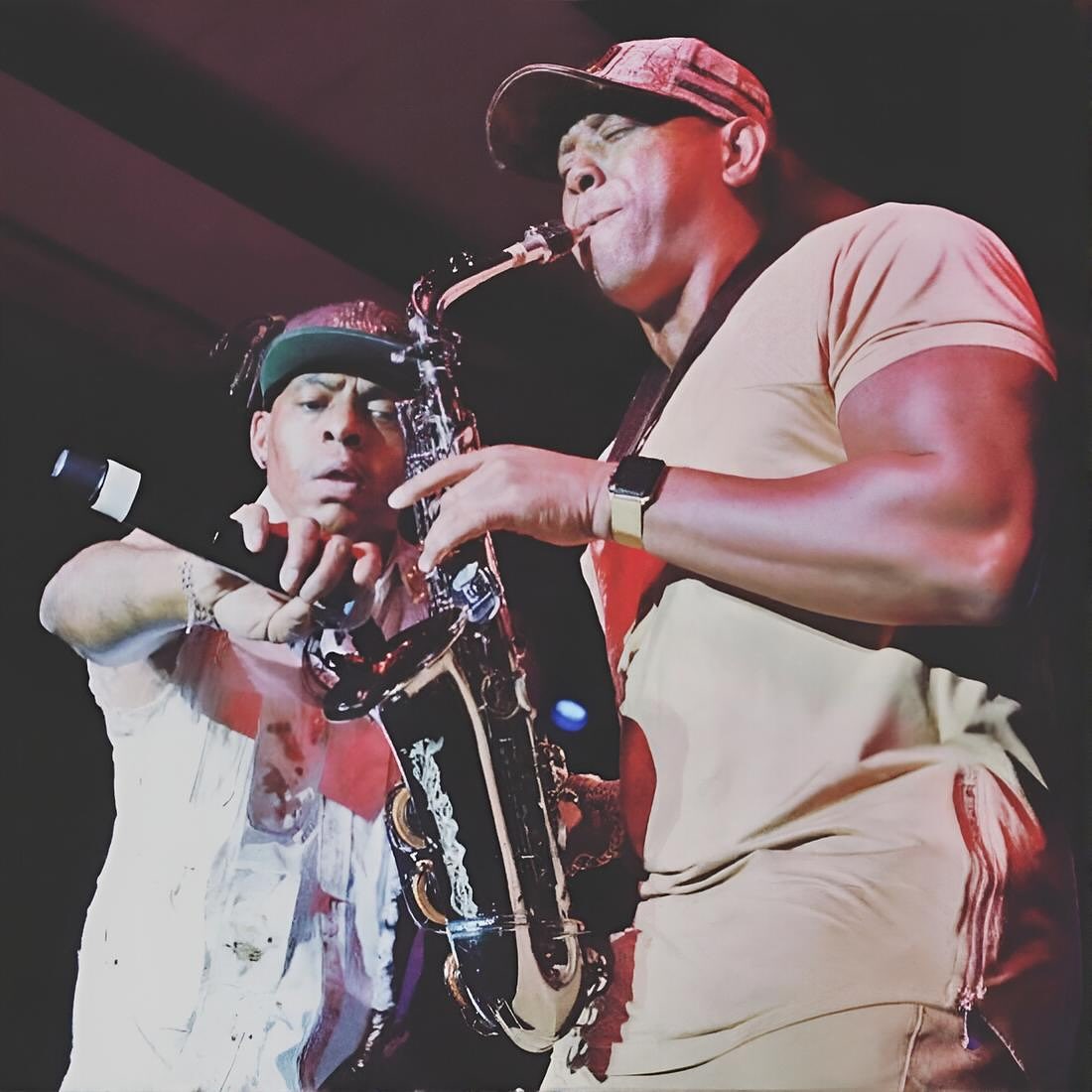 Coolio (left) with Jarez. From Instagram/jazzyjarez